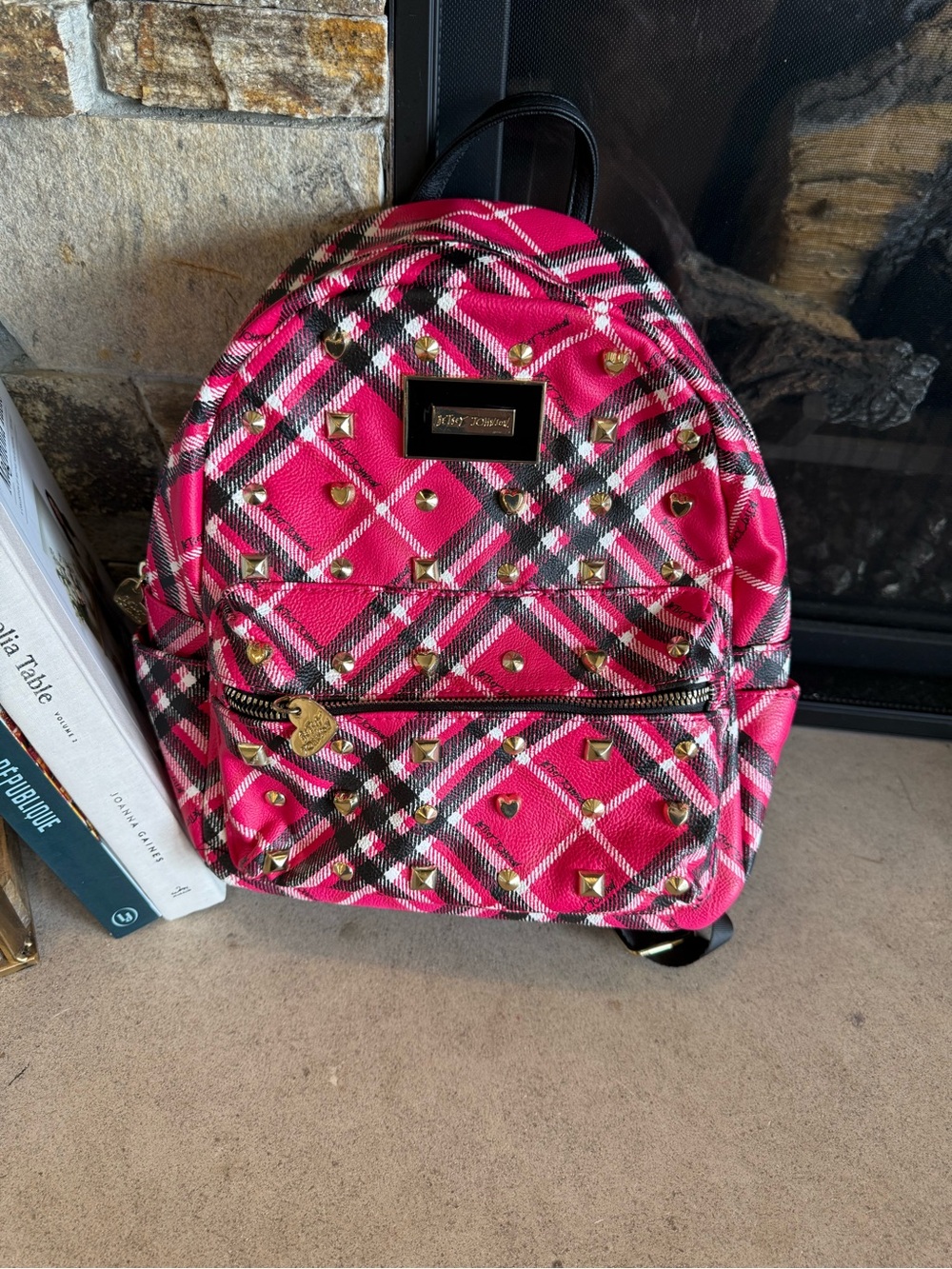 Betsey Johnson Plaid Backpack